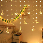 ⭐Mond & Stern LED Lichterkette | Ramadan Fensterdeko | Batteriebetrieben & Stimmungsvoll