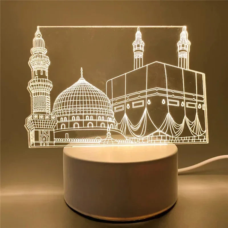 ⭐3D LED Nachtlicht Ramadan | Acryl Deko Lampe | USB Stimmungslicht Eid