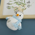 Creative Snowman Doll Crochet Keychain Wholesale Cute Snowman Knitting Keychain For Bag Pendant Car Keyrings With Snowman Doll