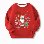 ⭐ Santa Claus Langarm Shirt | Weihnachtsmann Kostüm Oberteil | Unisex Rot | S-XXL