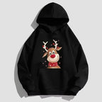 ⭐ Weihnachts Hoodie Rentier Print | Unisex Streetwear Pullover | S-3XL | Herren & Damen
