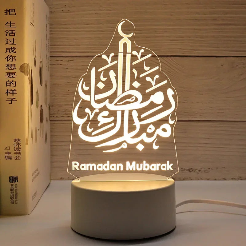 ⭐3D LED Nachtlicht Ramadan | Acryl Deko Lampe | USB Stimmungslicht Eid
