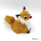 ⭐ Realistische Tierfigur Deko | Katze Fuchs Eule Hase mit Fell | Simulation Modell | Deko