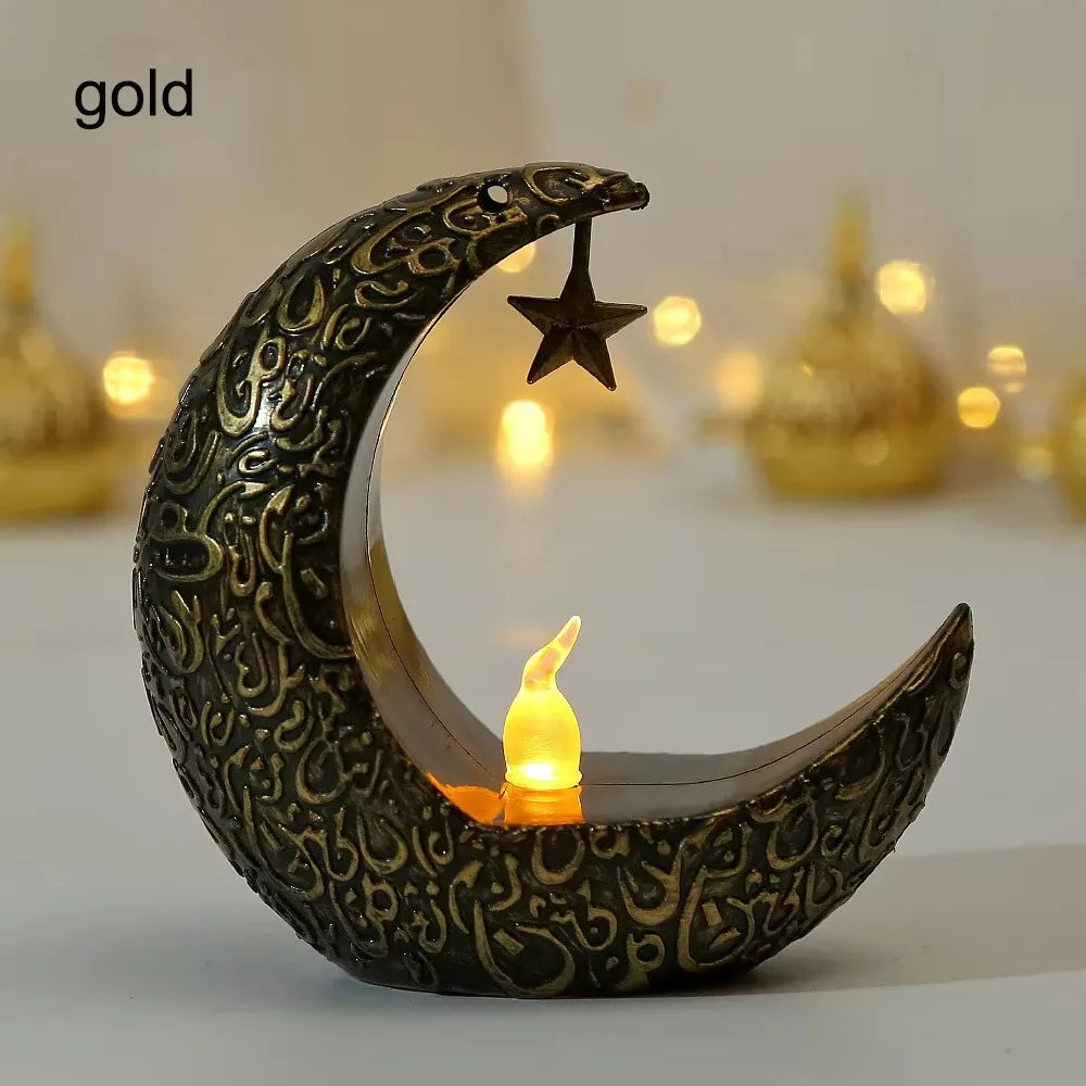 ⭐ Ramadan Deko LED Lampe | Mond & Stern Tischleuchte | Eid Mubarak Geschenk 2026