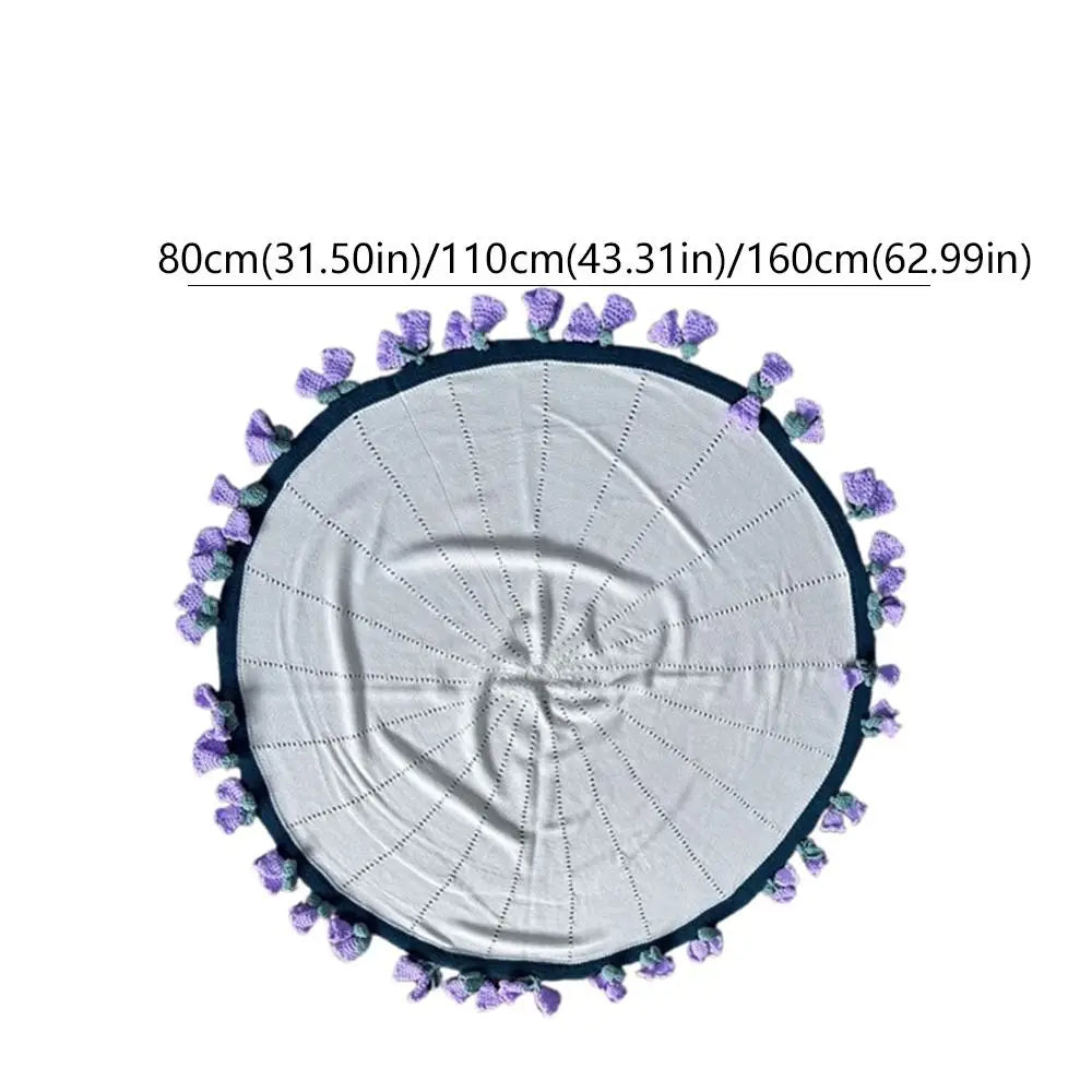 ⭐ 3D Blumen Decke gestrickt | Weicher Überwurf Floral | Sofa Kuscheldecke | 80-160cm