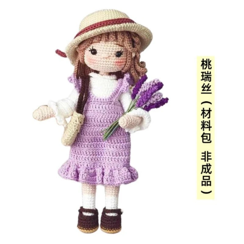 ⭐ Häkelset Puppe DIY | Amigurumi Kit Mädchen | Beweglich mit Draht | Garn & Nadel