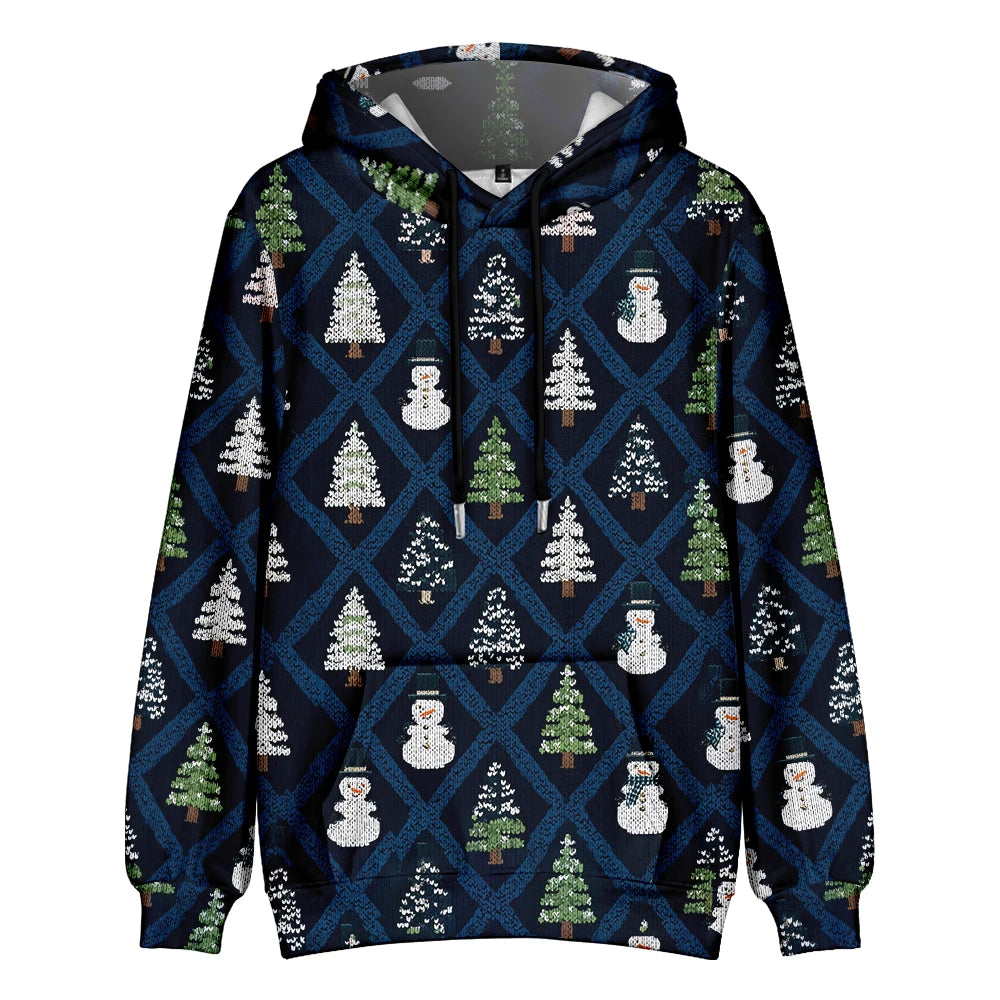 ⭐ Ugly Christmas Hoodie Damen & Herren | 3D Druck Weihnachtspullover | Lustig & Bunt