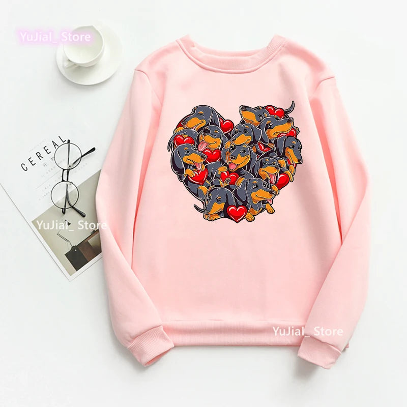Women Funny Dog Lover Hoodies A Schnauzer Stole My Heart Graphic Print Sweatshirt Harajuku Kawaii Winter/Spring/Autumn Clothes