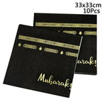 1bag Eid Al-Adha Umrah Mubarak Disposable Paper Cup Plate Ramadan Mubarak kareem Hijab Muslim Islamic Festival Party Decoration