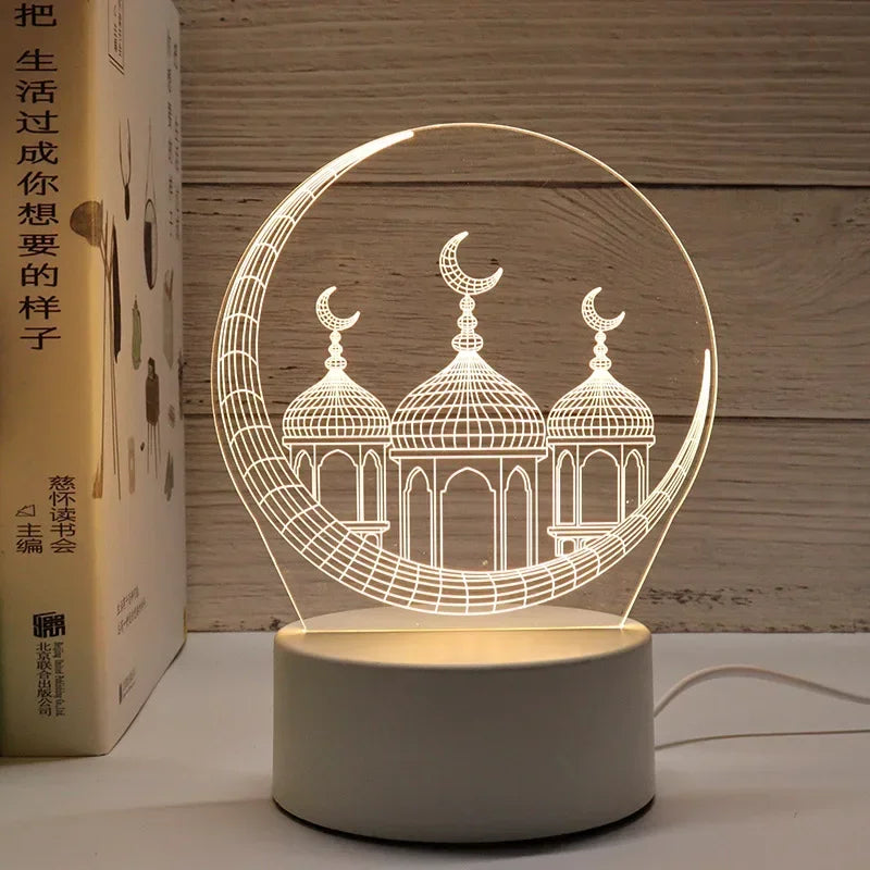 ⭐3D LED Nachtlicht Ramadan | Acryl Deko Lampe | USB Stimmungslicht Eid
