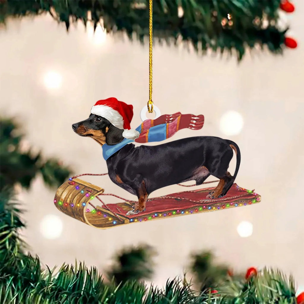 ⭐ Dackel Weihnachtsbaum Anhänger | Lustiger Hunde Christbaumschmuck | Deko & Geschenk