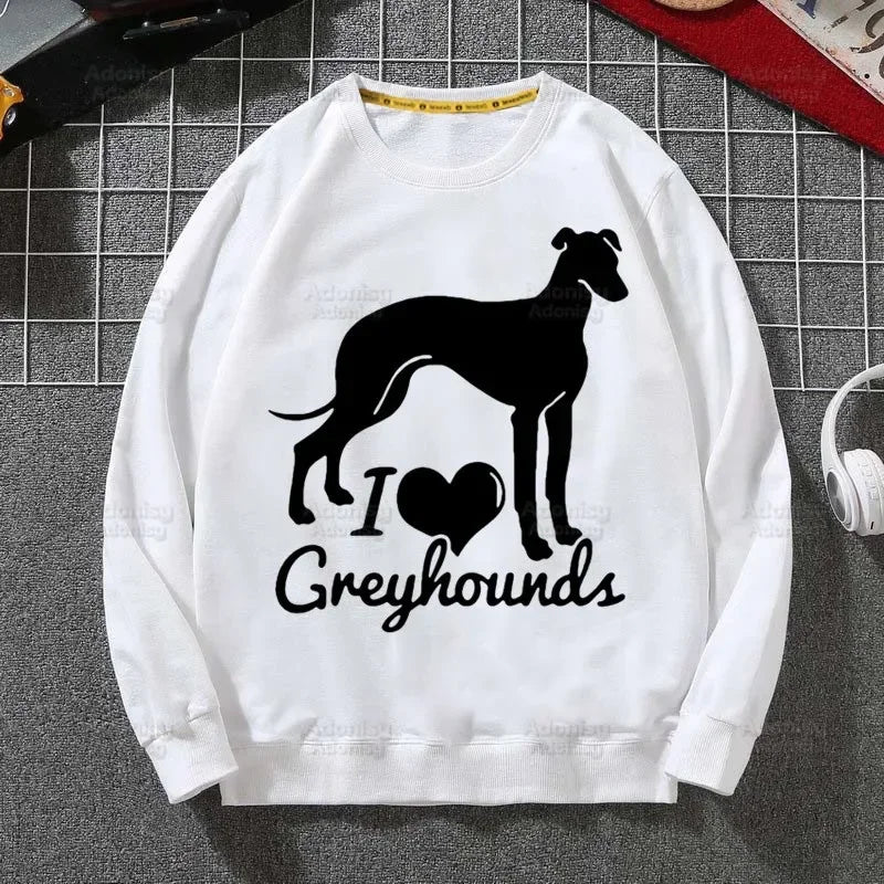⭐ Greyhound Hoodie Damen | Crazy Greyhound Lady | Harajuku Streetwear Pullover