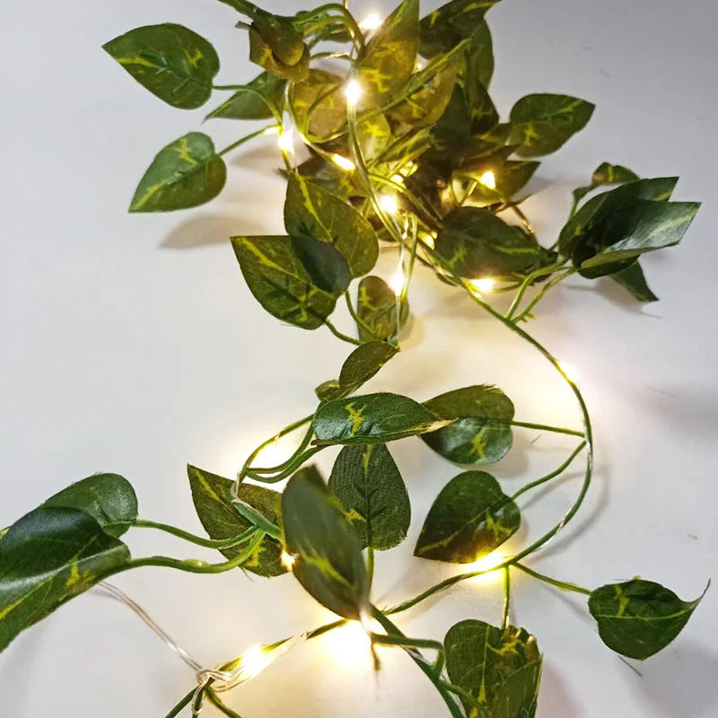 LED String Lights 2M/5M/10M Maple Leaf Wedding Garland Christmas Fairy Light for Home Bedroom Wall Patio Ramadan Decoration 2025
