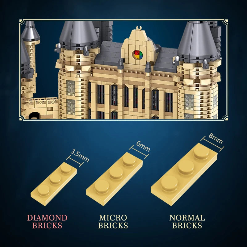 ⭐ Magic Castle Micro Blocks | 6000+ Teile Schloss Bausatz | Mini Steine Modellbau | Kein Standard!