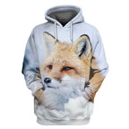 Fashion Animal Fox Pattern Hoodie For Men Women Funny 3D Printed Sweatshirts Casual Hoodies Streetwear Pullover Long Sleeves
