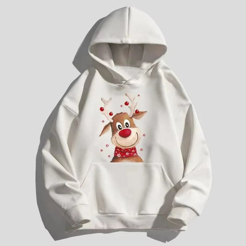 ⭐ Weihnachts Hoodie Rentier Print | Unisex Streetwear Pullover | S-3XL | Herren & Damen
