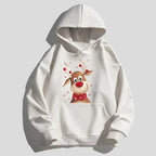 ⭐ Weihnachts Hoodie Rentier Print | Unisex Streetwear Pullover | S-3XL | Herren & Damen