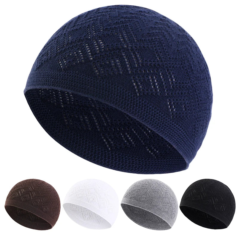 ⭐Strick Gebetsmütze Herren | Unisex Beanie Häkeloptik | Islamische Kopfbedeckung Kufi
