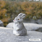 ⭐ Realistische Tierfigur Deko | Katze Fuchs Eule Hase mit Fell | Simulation Modell | Deko