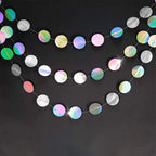 Iridescent Star Moon Circle Garland Ramadan EID Mubarak Birthday Party Decorations Hanging Crescent Twinkle Little Star Streamer