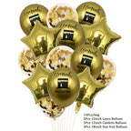 ⭐ 10x Umrah Mubarak Luftballons | Schwarz Gold Deko Set | Latexballons Islamische Party