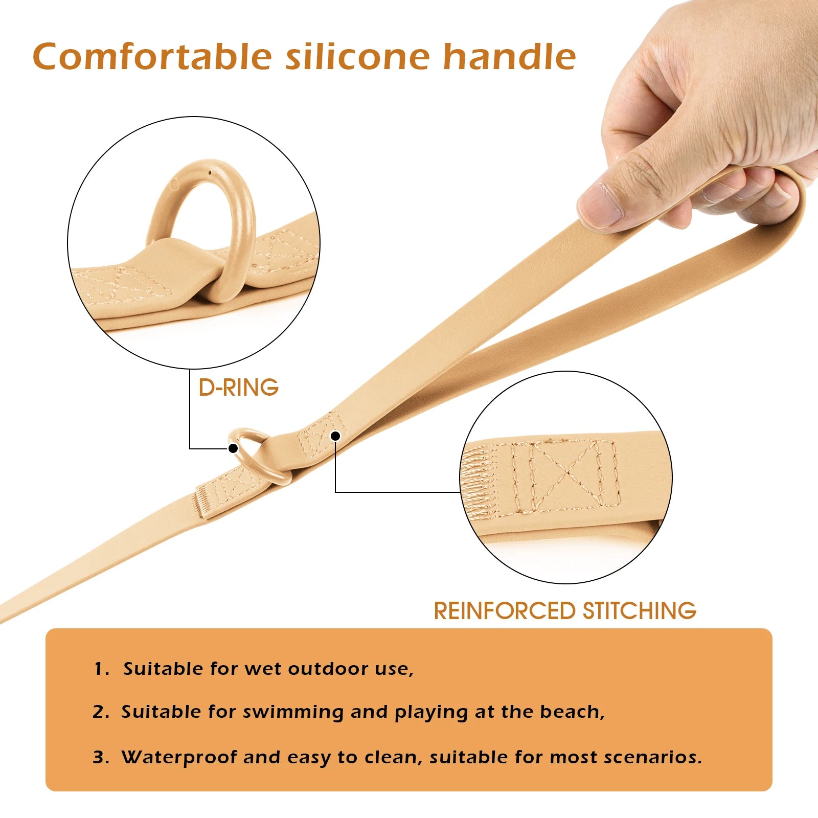 ✨Lange, wasserdichte Hundeleine – Strapazierfähige PVC-Trainings- und Laufleine