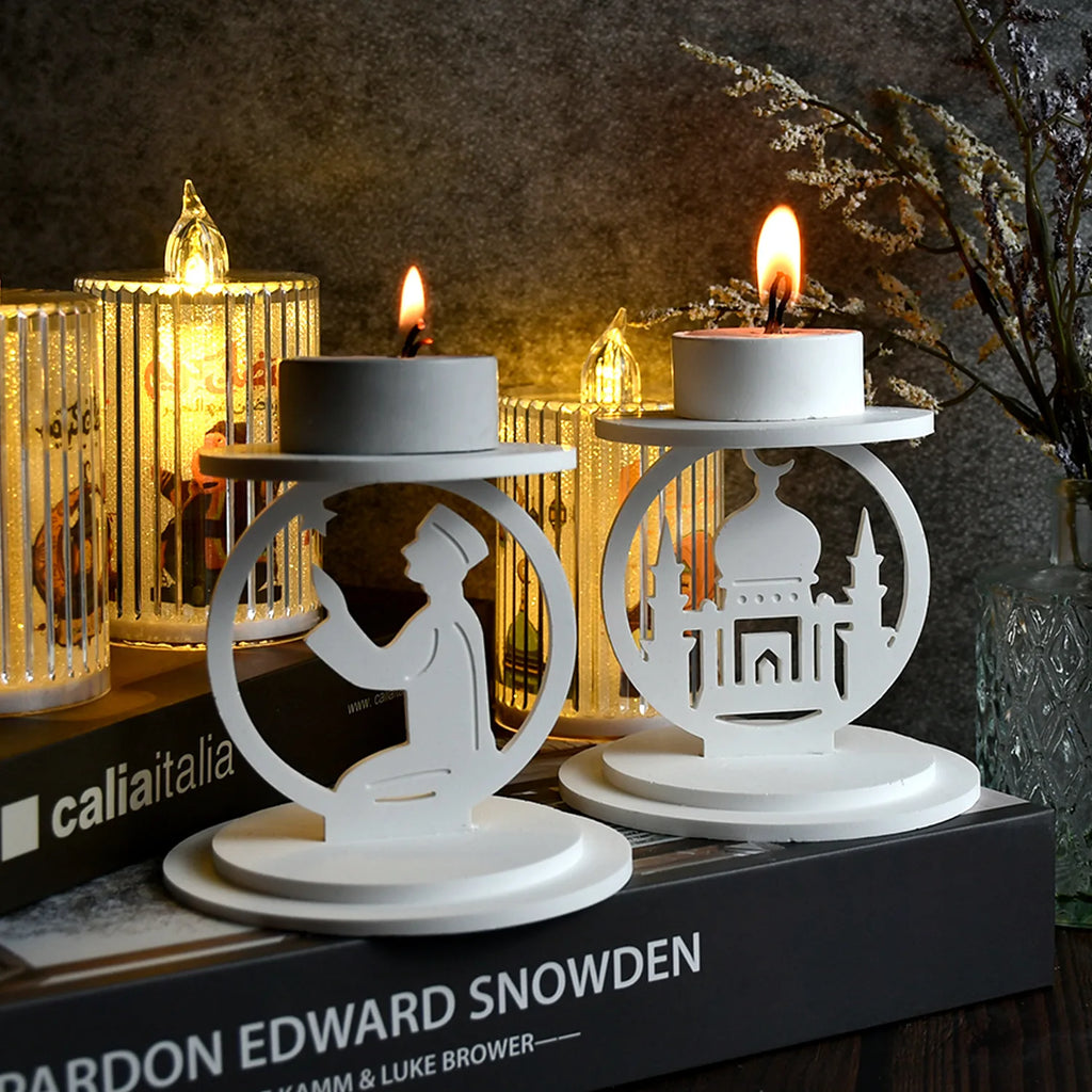 ⭐Silikonform Ramadan Kerzenhalter | Beton & Gips Gießform | Eid Deko DIY