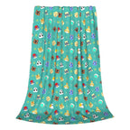 Funny Animals Game Crossing Knitted Blankets Cartoon New Horizons Wool Throw Blanket Airplane Personalised Soft Warm Bedspreads