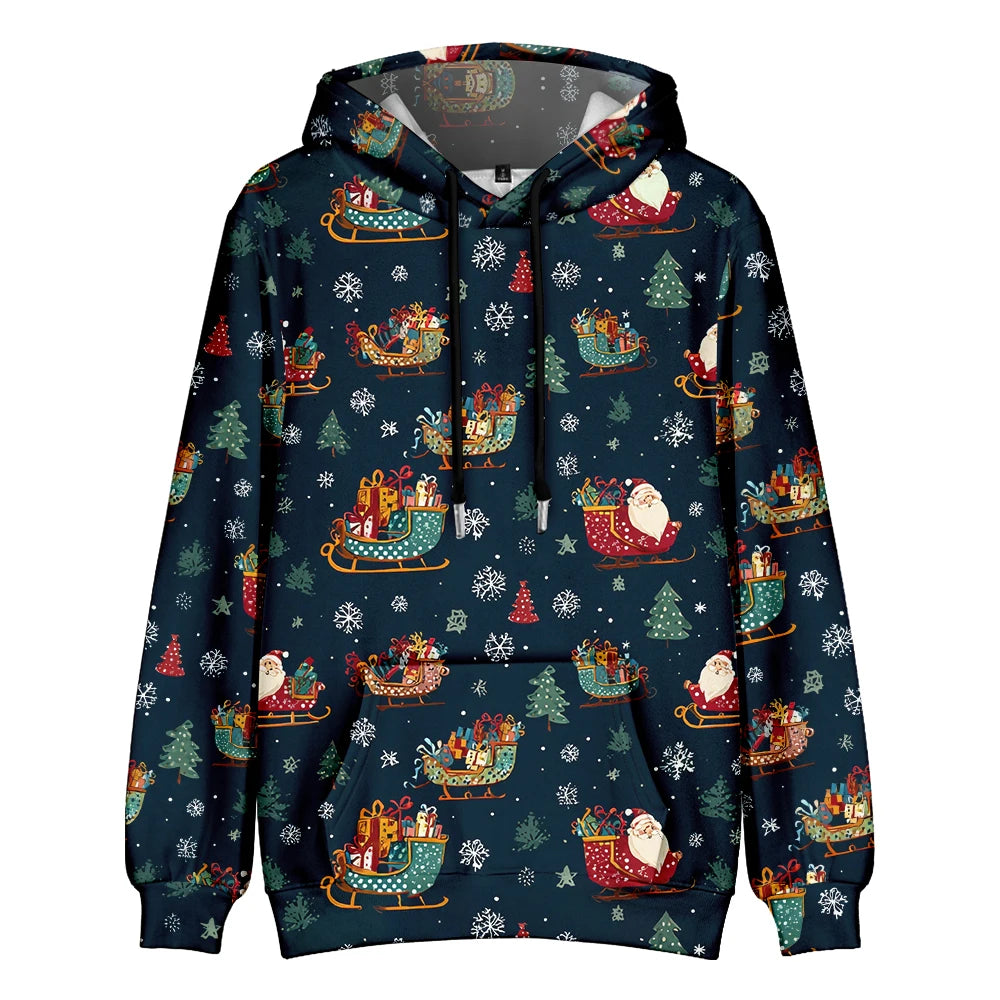 ⭐ Ugly Christmas Hoodie Damen & Herren | 3D Druck Weihnachtspullover | Lustig & Bunt