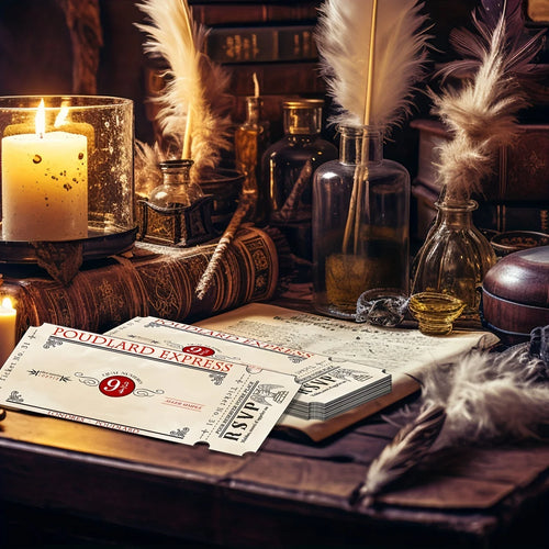10Pcs Train Ticket Platform 9 3/4 Cards,Tickets for Harry Potter Wizard Party Decoration，Platform 9 3/4 Decoration Wizard Party