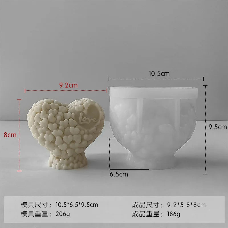 ⭐3D Silikonform Herz-Rose | Kerzen & Seifen Gießform | DIY Backzubehör & Resin