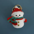 Creative Snowman Doll Crochet Keychain Wholesale Cute Snowman Knitting Keychain For Bag Pendant Car Keyrings With Snowman Doll