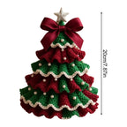 ⭐ DIY Häkelset Weihnachtsbaum | 20cm Tannenbaum mit Perlen & Schleife | Anfänger Kit