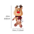 ⭐ Hunde Weihnachts-Plüschtier mit Quietscher | Kuscheltier Rentier Santa | 21-30cm