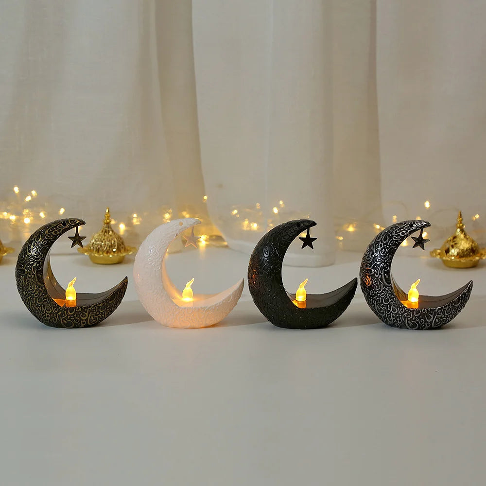 ⭐ Ramadan Deko LED Lampe | Mond & Stern Tischleuchte | Eid Mubarak Geschenk 2026