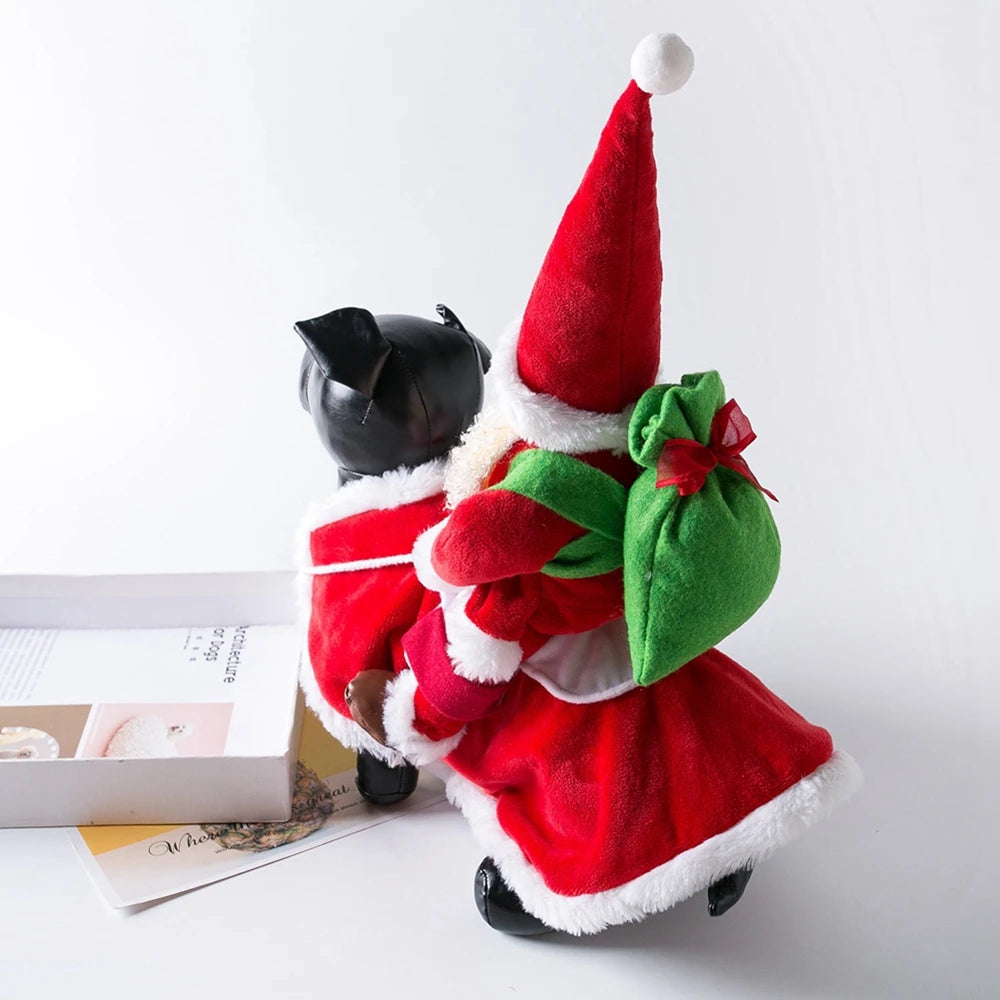 ⭐ Lustiges Hundekostüm Santa Claus Reitend | Weihnachtsmann auf Hund | Witziges Outfit S-XL