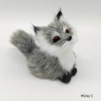 ⭐ Realistische Tierfigur Deko | Katze Fuchs Eule Hase mit Fell | Simulation Modell | Deko