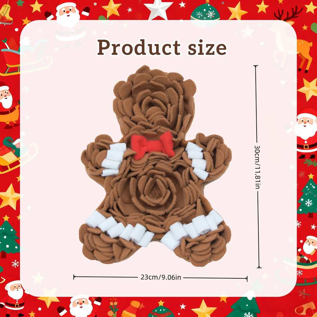 ⭐ Schnüffelteppich Hund Weihnachten | Lebkuchenmann Suchspiel | Anti-Schling Matte