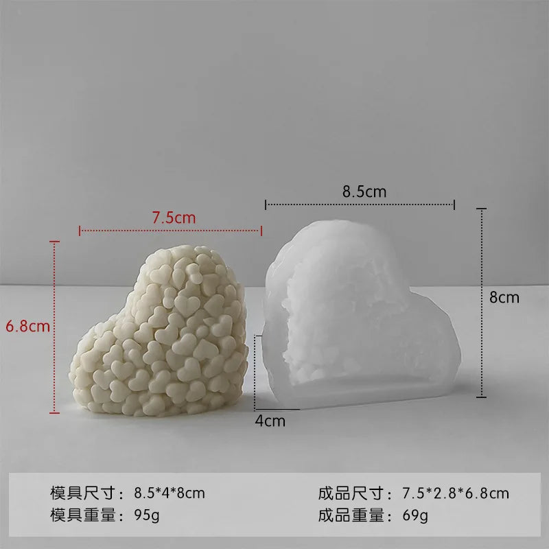 ⭐3D Silikonform Herz-Rose | Kerzen & Seifen Gießform | DIY Backzubehör & Resin