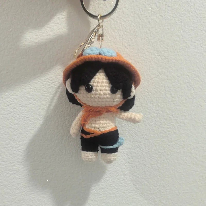 Handmade Crochet Anime Characters Keychain Perfect Gift Doll Key Ring Pendant Kawaii Figure Decoration Gift