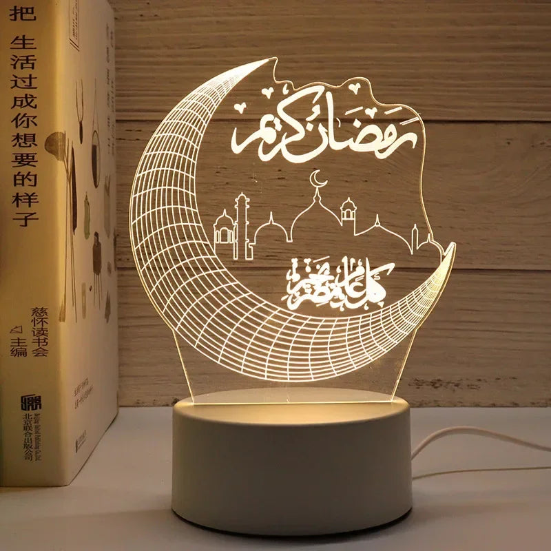 ⭐3D LED Nachtlicht Ramadan | Acryl Deko Lampe | USB Stimmungslicht Eid