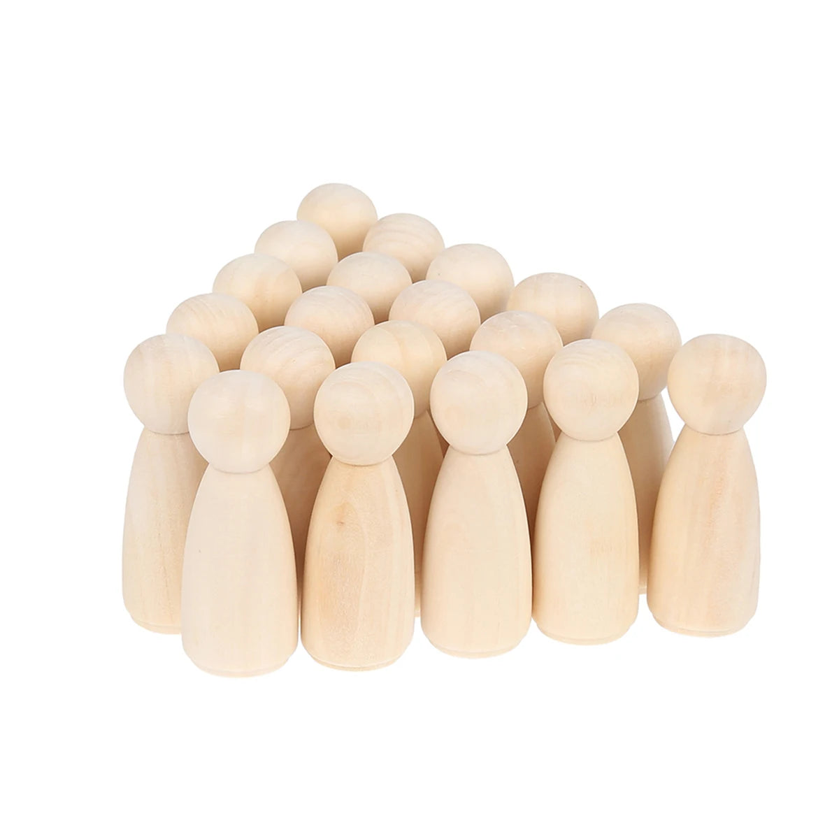 20/50 Pcs DIY Wood Peg Dolls Handmade Unfinished Doll DIY Crafts Nursery Decoration Wood Peg Dolls Home Decoration Ornament
