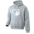 ⭐ Hunde Pfoten Hoodie | Süßer Herz-Print | Unisex Pullover Langarm Herbst Winter