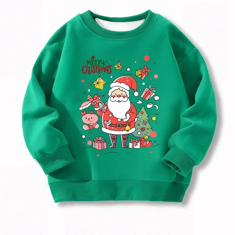 ⭐ Santa Claus Langarm Shirt | Weihnachtsmann Kostüm Oberteil | Unisex Rot | S-XXL