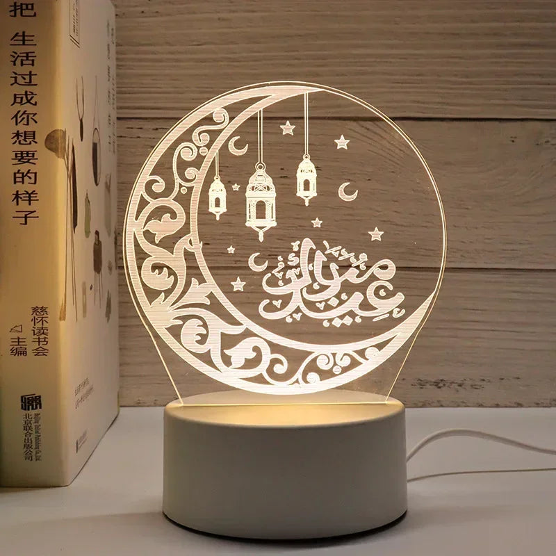 ⭐3D LED Nachtlicht Ramadan | Acryl Deko Lampe | USB Stimmungslicht Eid