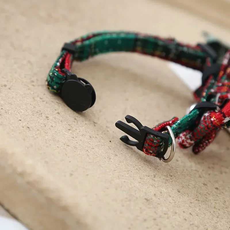 ⭐ Weihnachts-Halsband für Katzen & Welpen | Mit Glöckchen | Verstellbar 22-29cm | Festlich