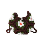 ⭐Handgehäkelte Blumen Umhängetasche | Stoffgarn Schultertasche | Süße Strick Armpit Bag