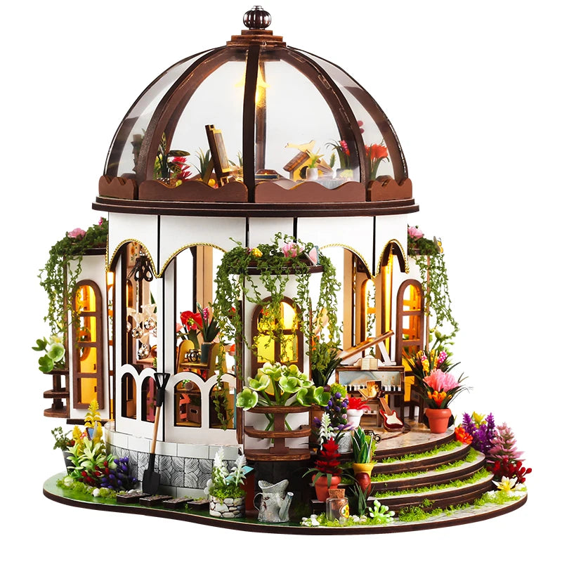 ⭐ DIY Miniatur Haus Bausatz Holz | Hanging Garden Book Nook | 3D Puzzle Deko | Modellbau