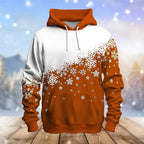 ⭐ 3D Weihnachts Hoodie Herren Damen Kinder | Schneemann & Elch Print | Partnerlook XS-6XL