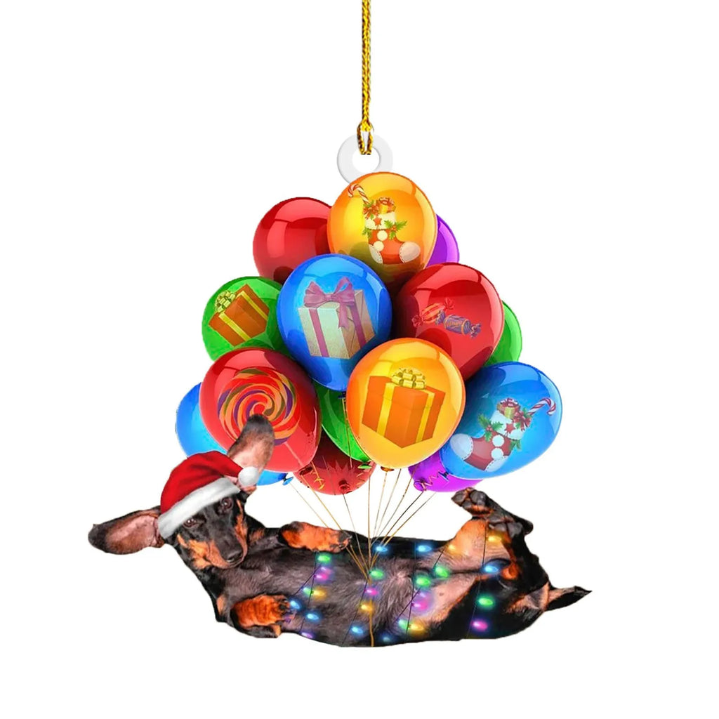 ⭐ Dackel Weihnachtsbaum Anhänger | Lustiger Hunde Christbaumschmuck | Deko & Geschenk
